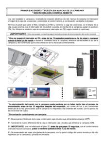 Microsoft Word - INOXPAN IN_ A0010 -C.TECHO- PRIMER ENCENDIDO Y PUESTA EN MARCHA - SINCRONIZACIÓN.doc