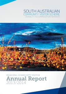 SOUTH AUSTRALIAN  COMMUNITY VISITOR SCHEME DISABILITY ACCOMMODATION SERVICES  PRINCIPAL COMMUNITY VISITOR
