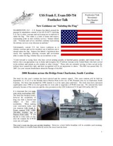 USS Frank E. Evans DD-754 Footlocker Talk Footlocker Talk Newsletter First Quarter
