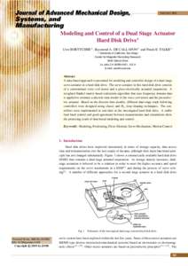 Journal of Advanced Mechanical Design, Systems, and Manufacturing Vol.4, No.1, 2010