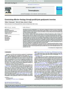 TECTO; No of Pages 15 Tectonophysics xxxxxx–xxx Contents lists available at ScienceDirect  Tectonophysics