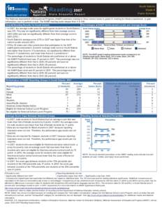 The National Assessment of Educational Progress (NAEP) assesses reading in three content areas in grade 8: reading for literary experience, to gain information, and to perform a task. The NAEP reading scale ranges from 0