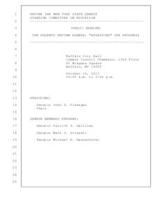 Buffalo /  New York / University of the State of New York / Mark Grisanti / Regents Examinations / New York / Michael Ranzenhofer / Niagara Falls /  New York