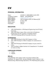 Minitab / Pennsylvania State University / Process management / Quality / Libya / Management / Sirte / International relations / Political geography / Military dictatorship / Tripolitania