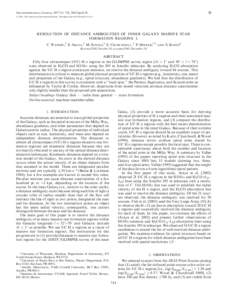 E  The Astrophysical Journal, 587:714–726, 2003 April 20 # 2003. The American Astronomical Society. All rights reserved. Printed in U.S.A.  RESOLUTION OF DISTANCE AMBIGUITIES OF INNER GALAXY MASSIVE STAR