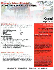 Olympia School District[removed]School Performance Report Capital High School[removed]School Facts