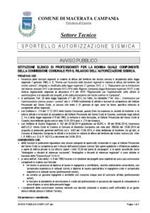 [removed]AVVISO PUBBLICO SHORT-LIST