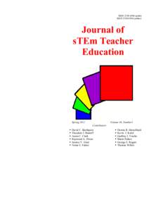 ISSNprint) ISSNonline) Journal of sTEm Teacher Education