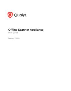 Offline Scanner Appliance User Guide February 7, 2018 Verity Confidential