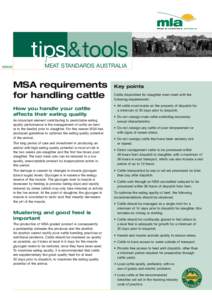 tips p & tools MSA03 Meat Standards Australia