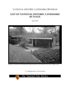 Full List of National Historic Landmarks