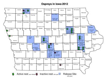 Ospreys in Iowa 2012 Lyon Osceola  Sioux