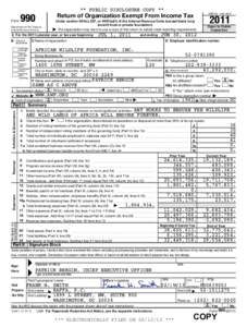 IRS tax forms / Internal Revenue Service / African Wildlife Foundation / 501(c) organization / 401 / Nonprofit organization / Income tax in the United States / X Window System / Taxation in the United States / Internal Revenue Code / Software