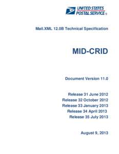 Mail.XML 12.0B Technical Specification  MID-CRID Document Version 11.0