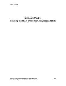 NC DHSR ACLS: Section 3 : Breaking the Chain of Infection Activities and Skills Teaching Guide