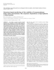 Proc. Natl. Acad. Sci. USA Vol. 95, pp. 3583–3590, March 1998 Biophysics This contribution is part of the special series of Inaugural Articles by members of the National Academy of Sciences elected on April 29, 1997.