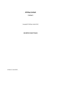 Securities / United States securities law / Security / Stock market / Depository participant / Demat account / Settlement / Short / Unidroit convention on substantive rules for intermediated securities / Financial economics / Finance / Business