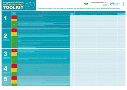 the early psychosis declaration  self-assessment TOOLKIT