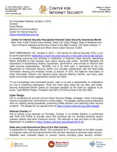 Public safety / National security / Computer security / National Cyber Security Awareness Month / National Cyber Security Alliance / Internet safety / Crime prevention / Security / United States Department of Homeland Security