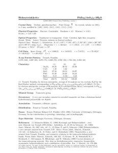 Tsumcorite / Natural resources / Tsumeb / Warikahnite / Arsenate minerals / Crystallography / Chemistry