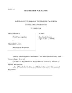 Filed[removed]CERTIFIED FOR PUBLICATION IN THE COURT OF APPEAL OF THE STATE OF CALIFORNIA SECOND APPELLATE DISTRICT