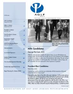 In this issue[removed]APA Candidates 1