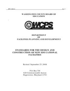 RFP # [removed]Page 1 WASHINGTON COUNTY BOARD OF EDUCATION