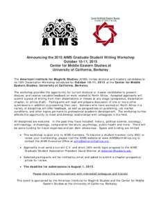 Microsoft Word - Announcing the 2015 AIMS Dissertation Workshop