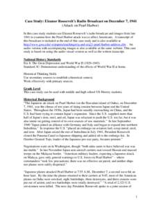 Sons of the American Revolution / Attack on Pearl Harbor / Eleanor Roosevelt / Franklin D. Roosevelt / Pearl Harbor / Theodore Roosevelt / Pearl Harbor advance-knowledge conspiracy theory / Infamy Speech / Politics of the United States / United States / Film