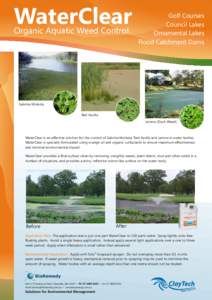 WaterClear Organic Aquatic Weed Control Golf Courses Council Lakes Ornamental Lakes