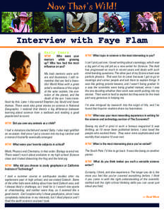 Now That’s Wild!  Interview with Faye Flam