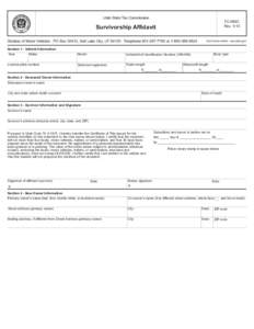 Clear form Utah State Tax Commission TC-569C Rev[removed]Survivorship Affidavit