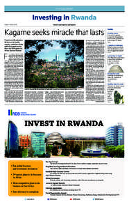FT SPECIAL REPORT  Investing in Rwanda Friday Aprilwww.ft.com/reports | @ftreports