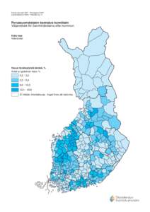 Eduskuntavaalit[removed]Riksdagsval 2007 Laskentatilanne 100% - Rösträkning % Perussuomalaisten kannatus kunnittain Väljarstödet för Sannfinländarna efter kommun Koko maa