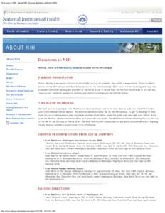 Directions to NIH - About NIH - National Institutes of Health (NIH)