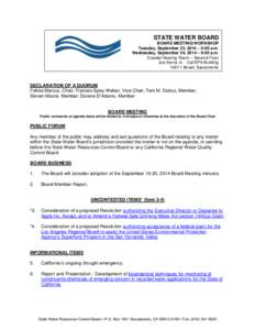 California State Water Resources Control Board / Public comment / Submittals / Environment of California / Government / California Environmental Protection Agency