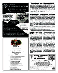 Queens Gazette December 10, 2014 Page 14  Urban Upbound, Zone 126 Annual Toy Drive Zone 126 and Urban Upbound announced their fifth annual Community Holiday Celebration for the residents of the Astoria Houses. They ask e
