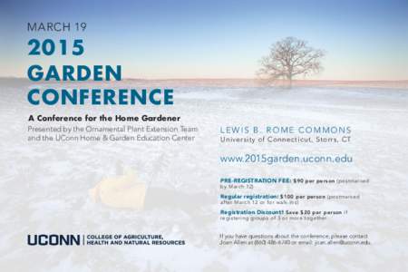 MARCH[removed]GARDEN CONFERENCE A Conference for the Home Gardener