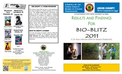 BioBlitz / Biodiversity / Passaic River / Passaic /  New Jersey / Geography of New Jersey / Biology / New Jersey