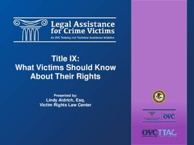 Legal Assistance Webinar: Title IX