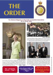 THE ORDER The National Magazine of The Order of Australia Association No 23 Winter[removed]Picture: Peter Wells