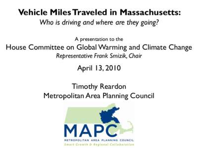 Public economics / Greater Boston / Vehicle miles traveled tax / Suburb