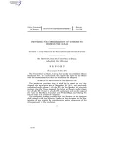 Commit / Parliamentary procedure / Government / Suspension of the rules in the United States Congress / Public law / Separation of powers / Standing Rules of the United States Senate /  Rule XIV / Standing Rules of the United States Senate / United States Senate / United States House of Representatives