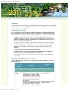 Information Services Department Environmental Report 2011
