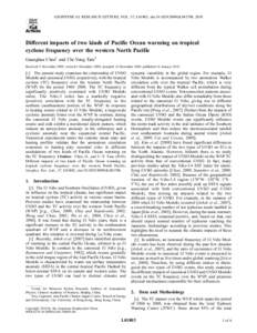 Physical oceanography / Climatology / El Niño-Southern Oscillation / Climate / La Niña / Indian Ocean Dipole / Teleconnection / Climate change / Atmospheric sciences / Meteorology / Tropical meteorology