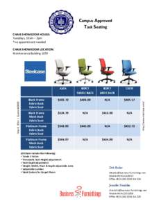 Microsoft PowerPoint - Task Seating Options 2014