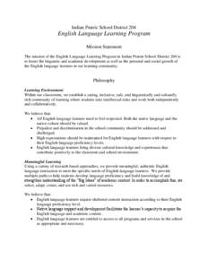 Educational psychology / Language education / English-language learner / English as a foreign or second language / Philosophy of education / Center for Applied Linguistics / Sheltered instruction / Education / English-language education / Second-language acquisition