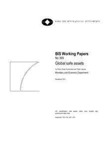 BIS Working Papers No 399 Global safe assets by Pierre-Olivier Gourinchas and Olivier Jeanne