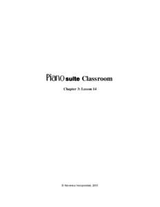   Classroom Chapter 3: Lesson 14 © Adventus Incorporated, 2001