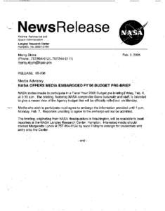 ~  NewsRelease National Aeronautics and Space Administration Langley Research Center
